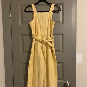 Yellow & White Striped Romper